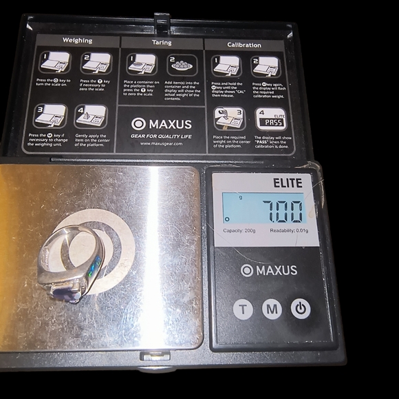 Colorful CZ, Created Opal & Sterling Silver Halo Ring Size 8 - Picture 10 of 13